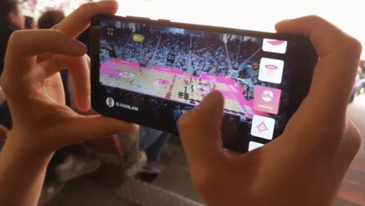 ARISE augmented reality basketball statistics