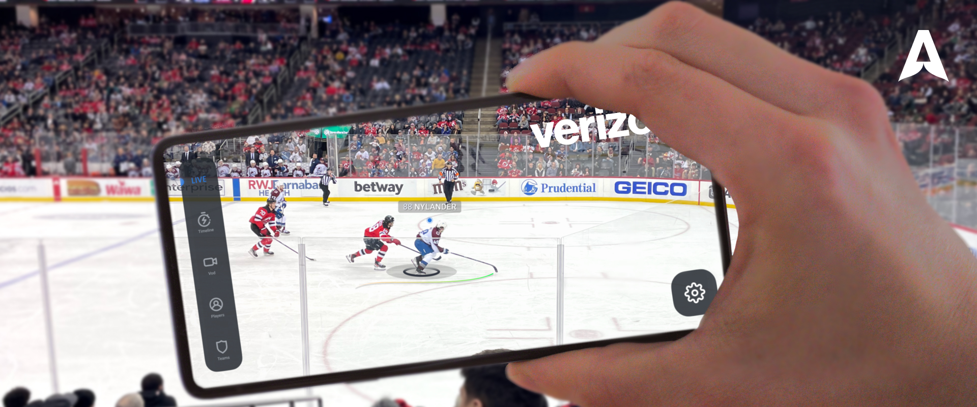 Devils nhl verizon ar augmented reality